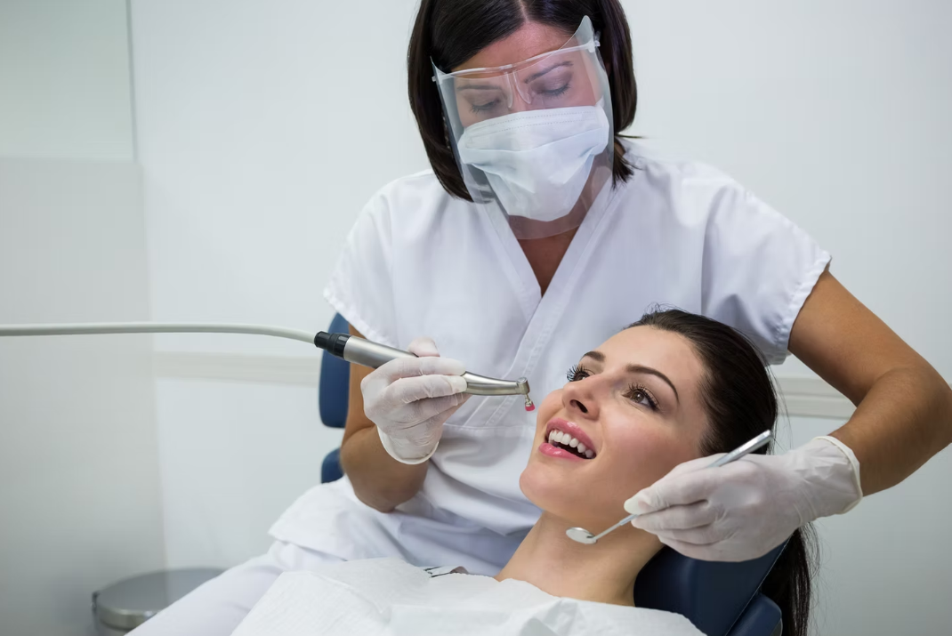Dentist and patient